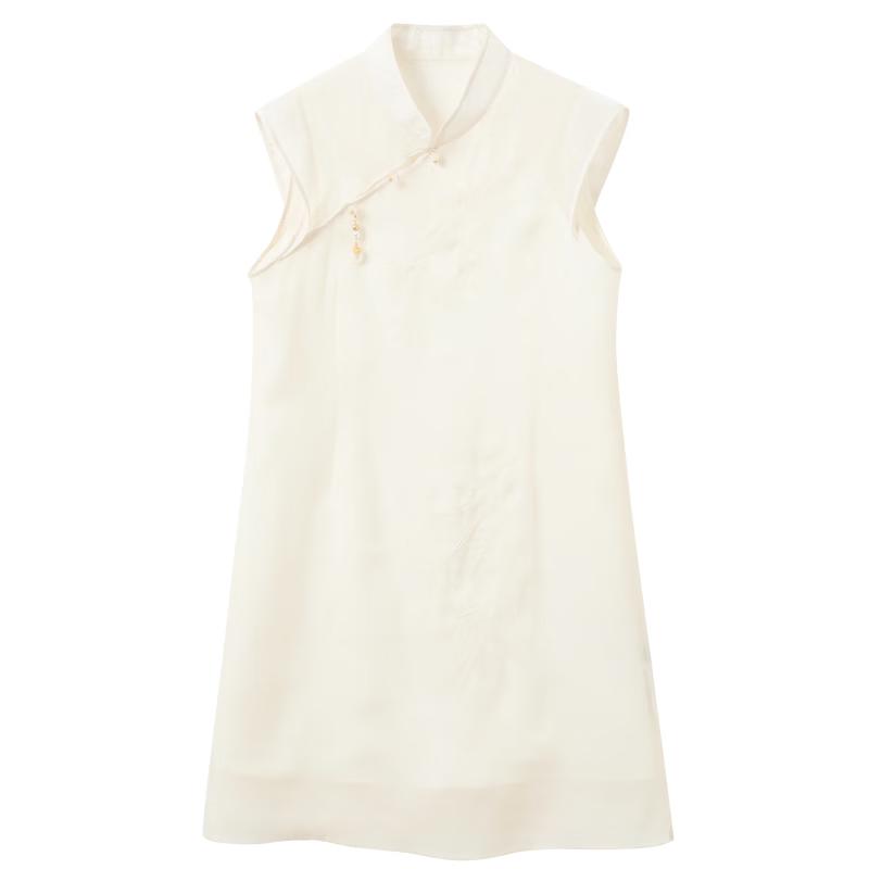 

Женское вышитое мини-платье Sancai из органзы А-силуэта S