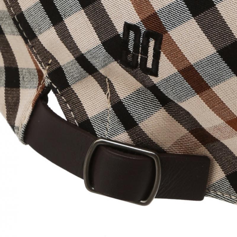 Daks Brown Check Cotton Hunting Cap Dbhe4el01w2