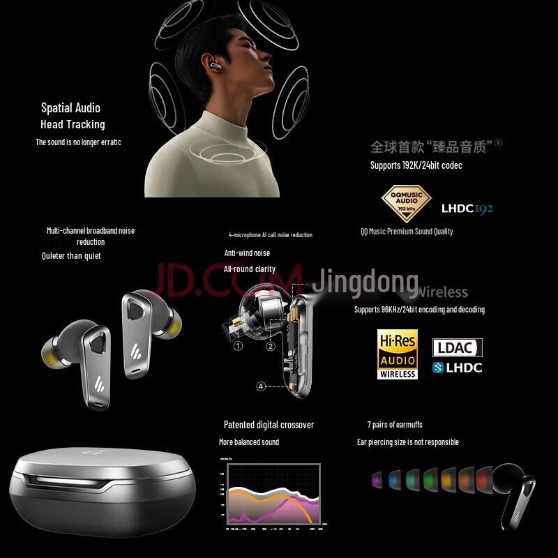 EDIFIER NeoBuds Pro2 Wide-Area Noise Cancelling Flagship Bluetooth Earbuds