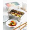 Set of 2 Stainless Steel Storage Containers with Lids 1214797