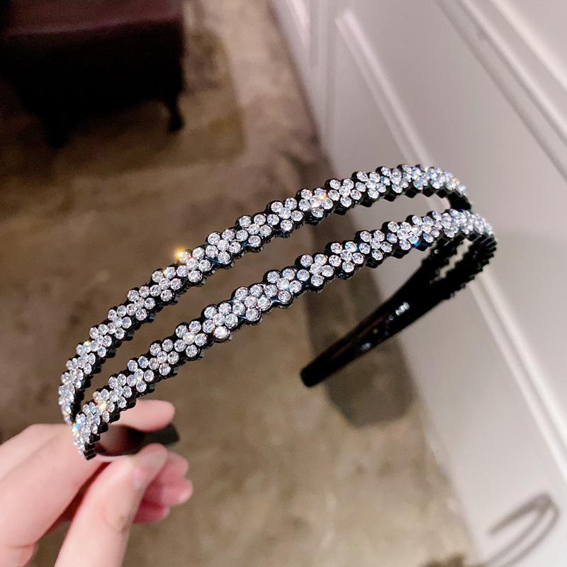 

Корейская детская повязка на голову с торчащими волосами, 8 стилей, повязки для волос с имитацией бриллиантов, элегантная принцесса, простые нескользящие обручи