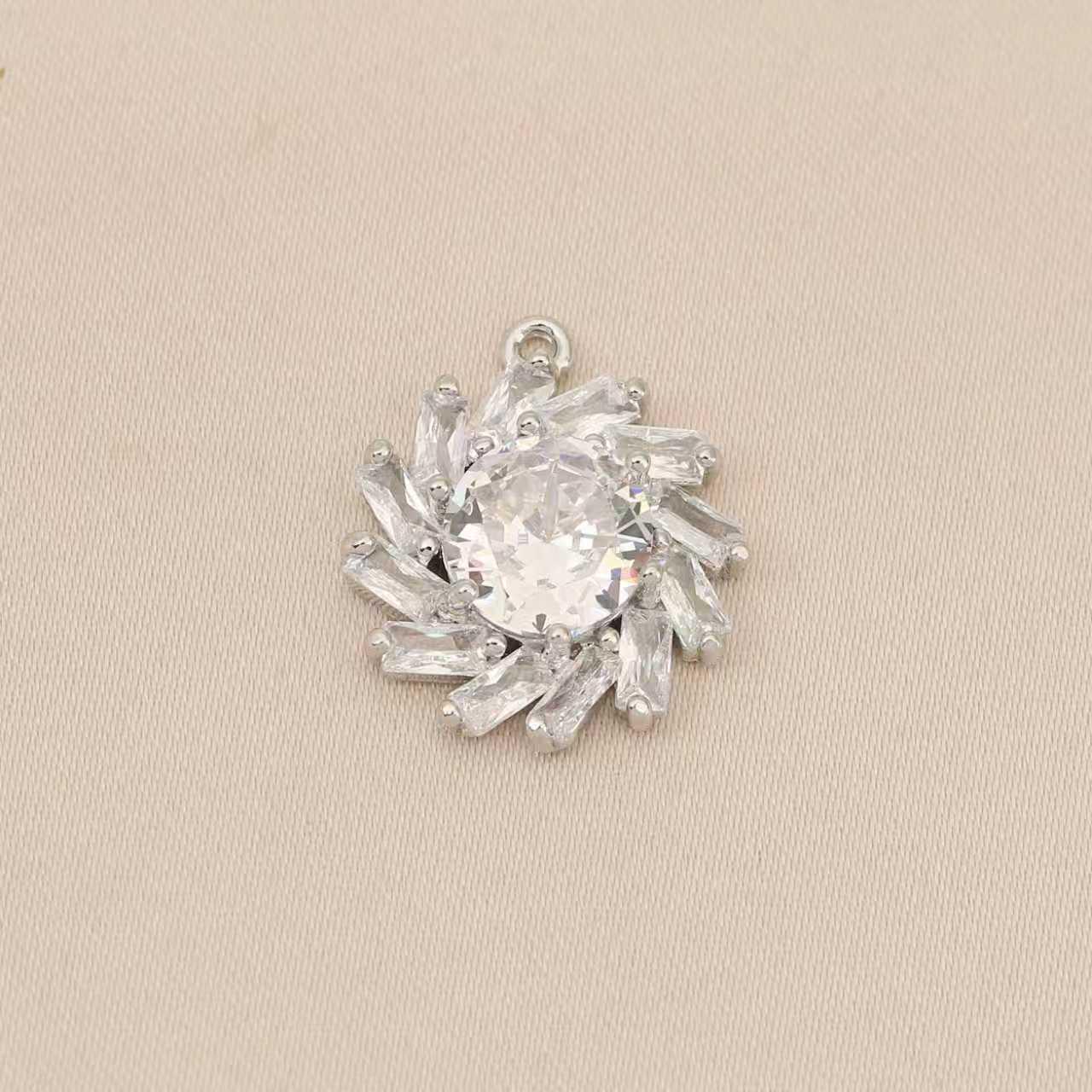 Подвеска-ожерелье Liangfei с геометрическим цирконом, покрытая 18-каратным золотом - Ручная работа, аксессуар для DIY-украшений