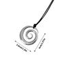 Fashionable Autumn Winter Spirals Pattern Necklace Metal Pendant Sweater Chain Fashion Accessory for Everyday Wear
