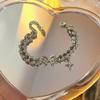 Women Exaggerated Fashion Personality Rhinestone Butterfly Cross Bracelet Hand Jewelry