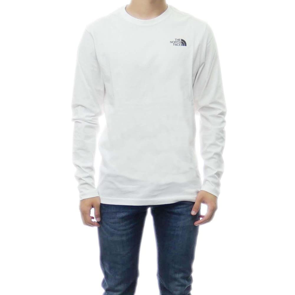 

The North Face Crew Neck Long M LS RED BOX TEE NF0A493L White M Men s T-Shirt [Used]