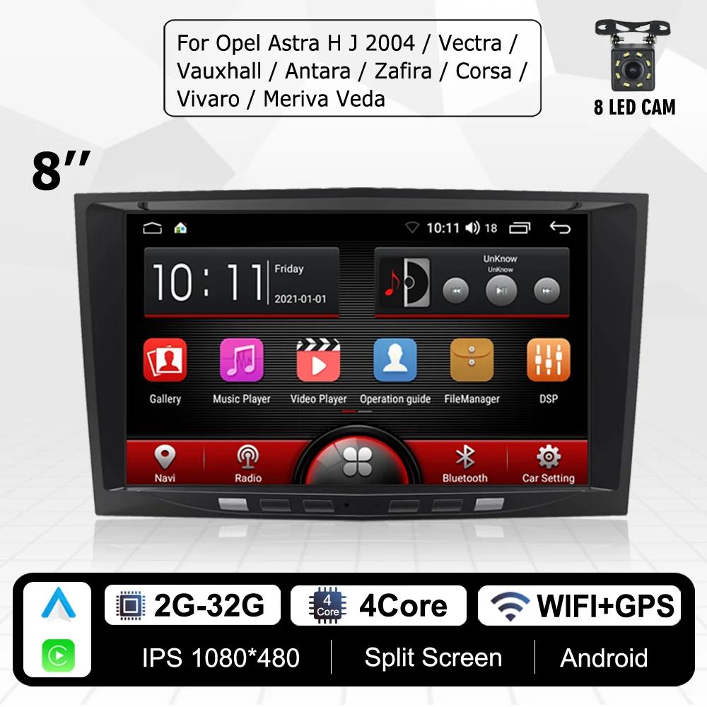 Radio Android Apple CarPlay de 8 inchi pentru Opel Astra HJ Vectra Vauxhall Antara Zafira Corsa CD Vivaro Meriva Veda Car Multimedia