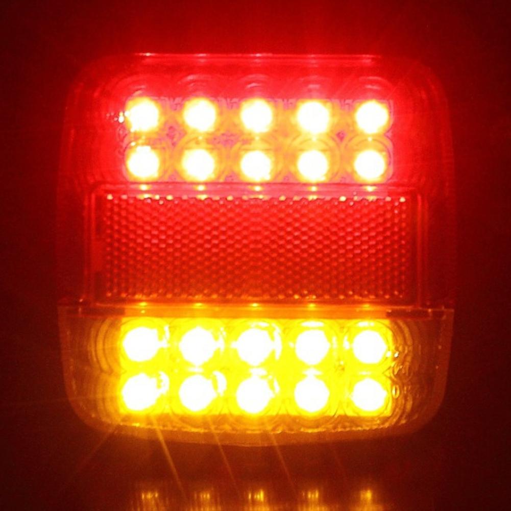 Universal 12V 20LED Tail Light 1-4pcs Waterproof Durable Rear Lamp, Turn Signal & Warning Light for Truck Trailer RV Boat Car