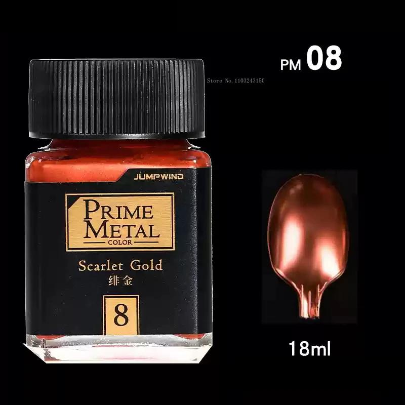 18ml Super Metal Color Series Model Paint Art Hand Cartoon Character Model Color Effect Painting Decorative Acrylic Pigment