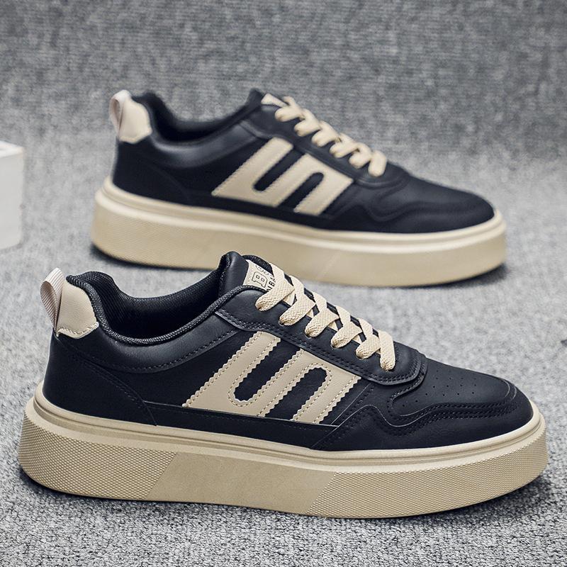 Spring new men's board shoes fashion trend casual shoes low top breathable student sports shoes men's thick soles increase
