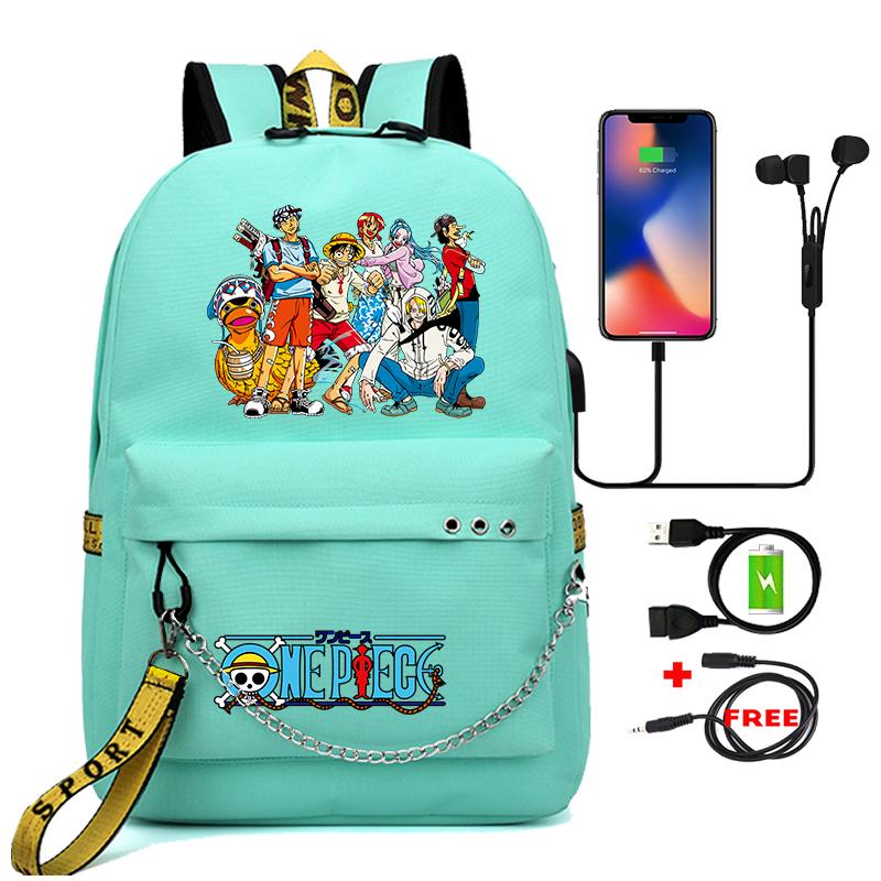 Anime One Piece Bookbag Teenage Backpack Unisex School Bag for Boy Girl Cartoon Printing Laptop Bagpack Back To School