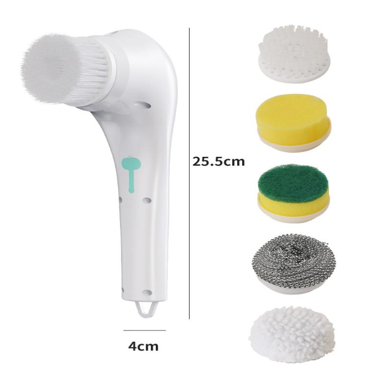 1Set Multifunctional Electric Cleaning Brush Handheld Cordless Cleaning Brush For Bathroom Washing And Kitchen Cleaning Tools