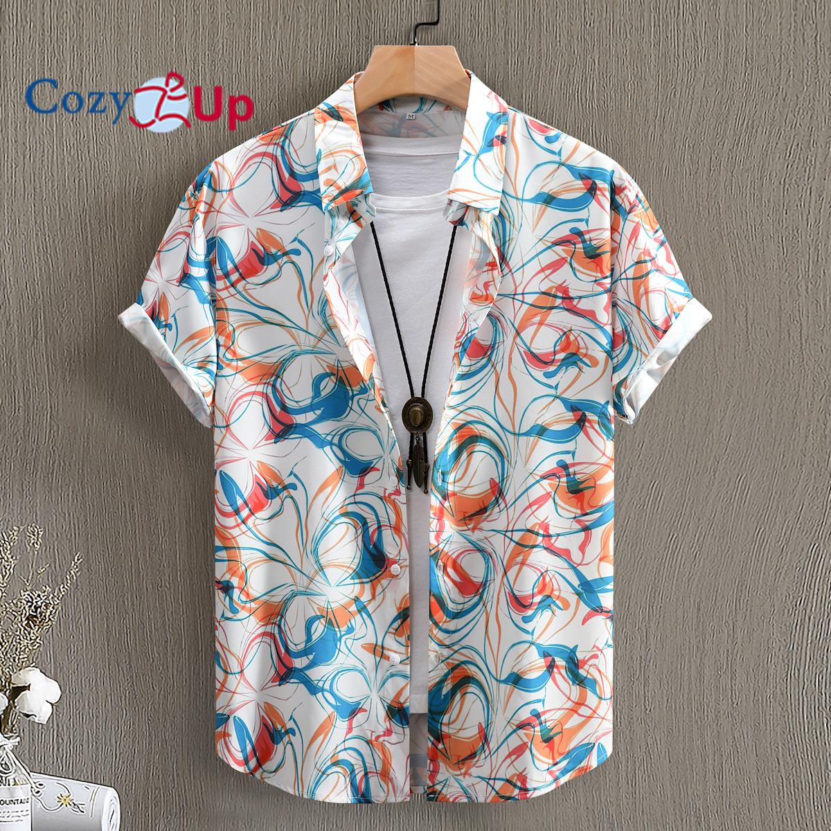 Уютные мужские повседневные рубашки с цветочным принтом — фото 14