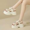 Popular Platform Sandals Women's New Models In the Summer of 2025 Wear Bows To Increase the Height of Small Roman Sandals