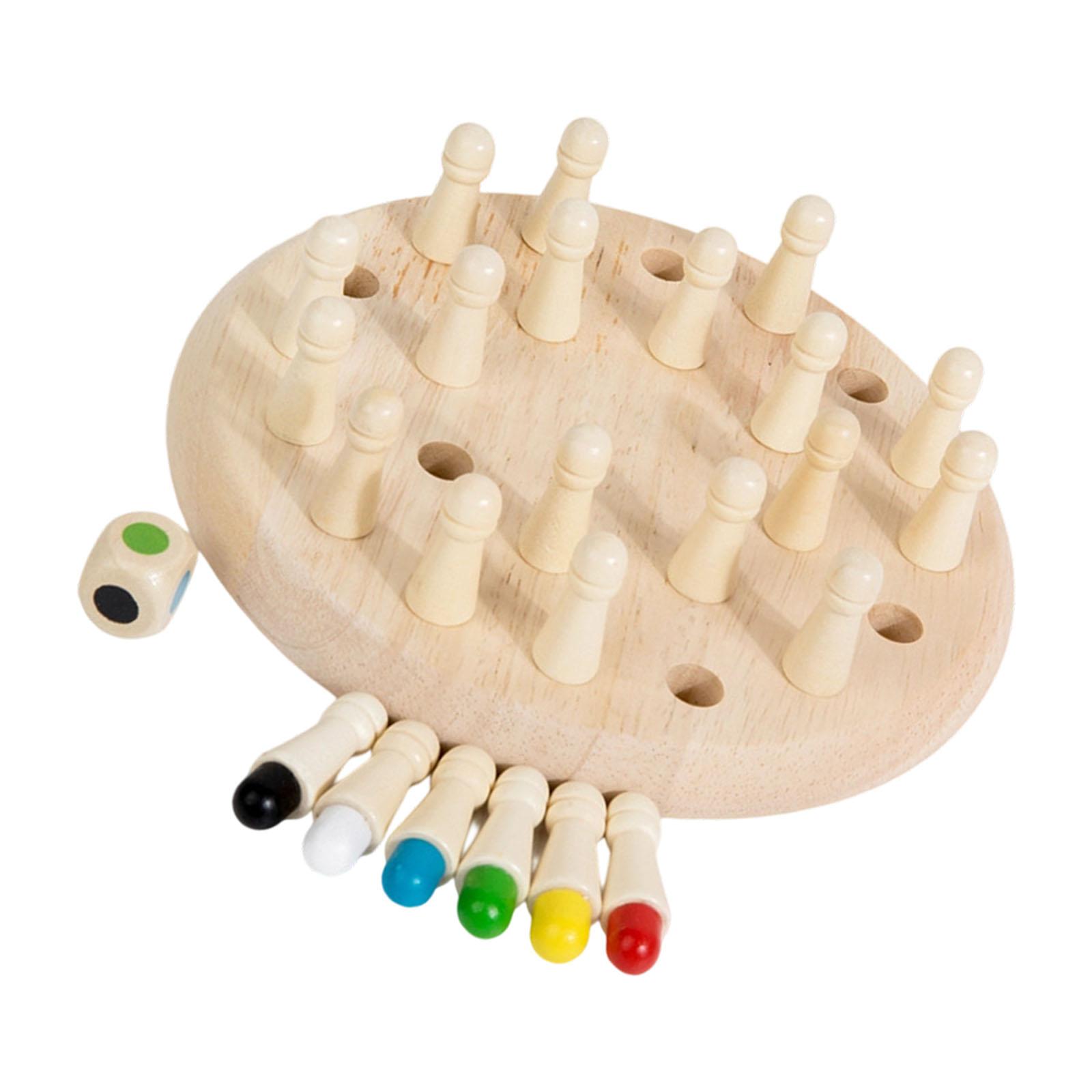 Wooden Memory Matching Stick Chess Early Education Color Memory Chess Cognitive Ability Learning Toy For Children S