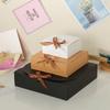 1/5Pcs Paper Gift Box Kraft Paper Gift Packaging Box With Bow Candy Chocolate Present  Packing Boxes Baby Shower Gift For Guests