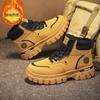 Winter High-top Martin Boots Velvet Warm Men's Shoes New Tooling Shoes Trendy Men's Short Boots Snow Cotton Shoes
