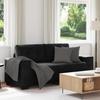 Two Seater Sofa Black 180x77x82 cm Velvet