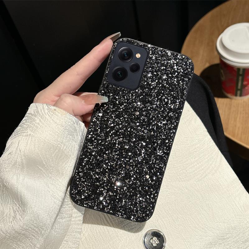 Luxury Black Rhinestone Glitter Diamond Leather Fashion Phone Case For Xiaomi Redmi Note 11 12 13 Plus Pro + 4G 5G 11S 12S Cover