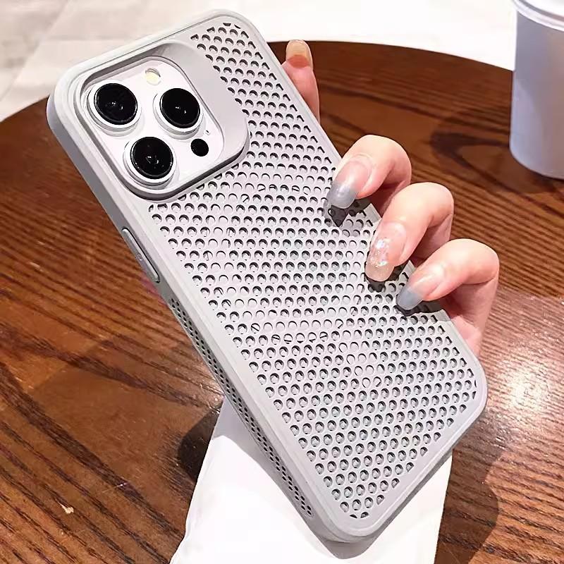 Ultra Thin Heat Dissipation Mesh Magnetic Case for iPhone 17 16 15 13 12 14 11 Pro Max for Magsafe Matte Shockproof Hard Cover