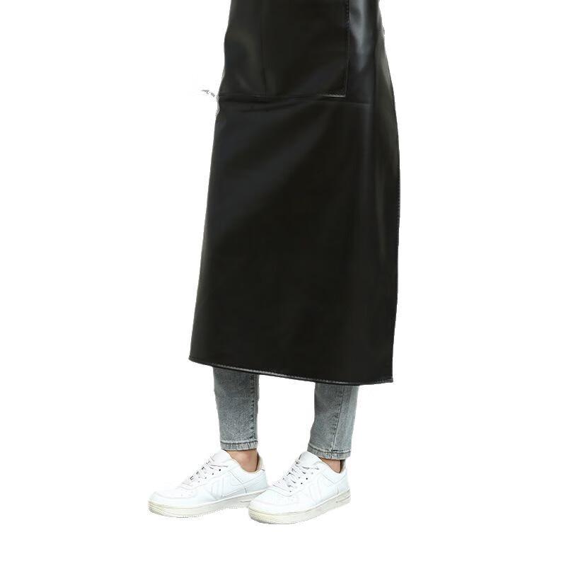 Nepromokavá, olejivzdorná kožená pracovní zástěra na dvě ramena, krátký styl, 2 kusy