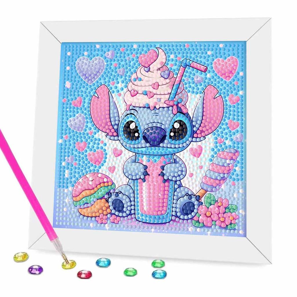 DIY Diamond Painting Kit with Frame,Stitch Full Circle Mosaic 5D DIY Cross Stitch Kit Home Decoration with Frame, Handicraft Hobby Collection