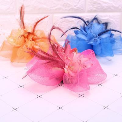 Women's Fashion Flower Feather Bead Corsage Hair Clip Bridal Hairband Brooch Pin Brida Barrettes Hair Accessories Jewelry