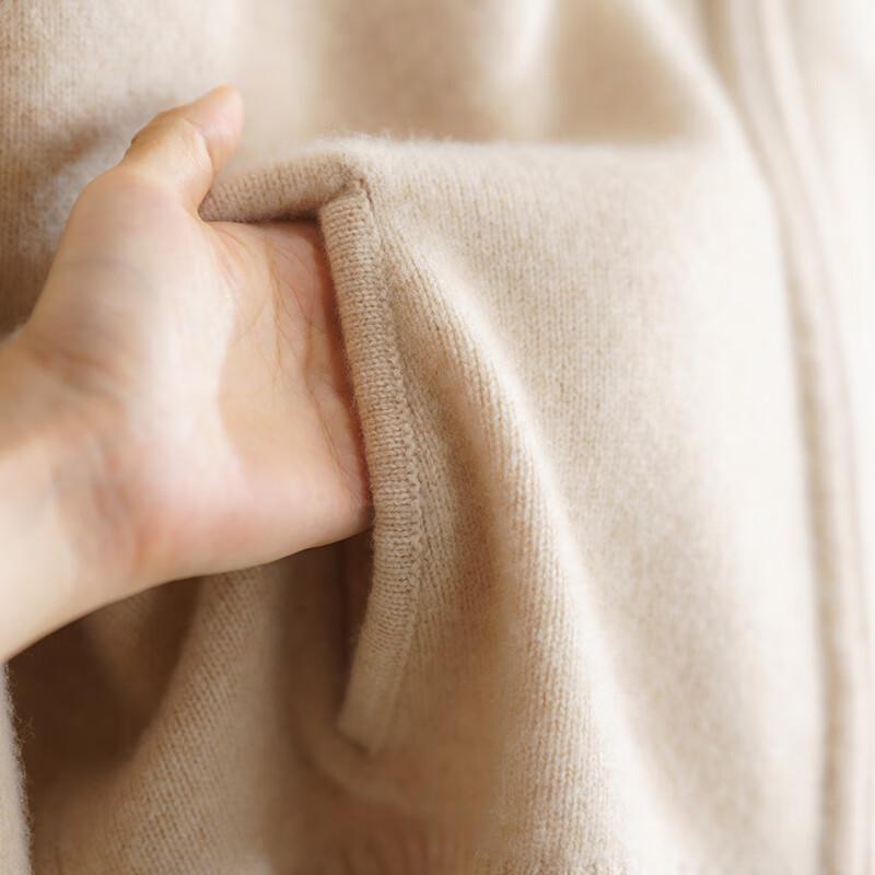 Fanzhen Men's 100% Wool Thick Knit Cardigan