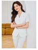 Women's Summer Short-Sleeved Suit Skirt Set - Professional Beautician and Salon Reception Workwear