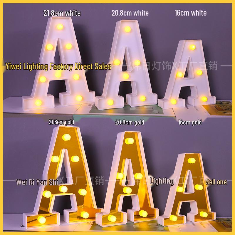 22cm LED Letter & Number Lights for Events - Perfect for Birthdays & Proposals.
