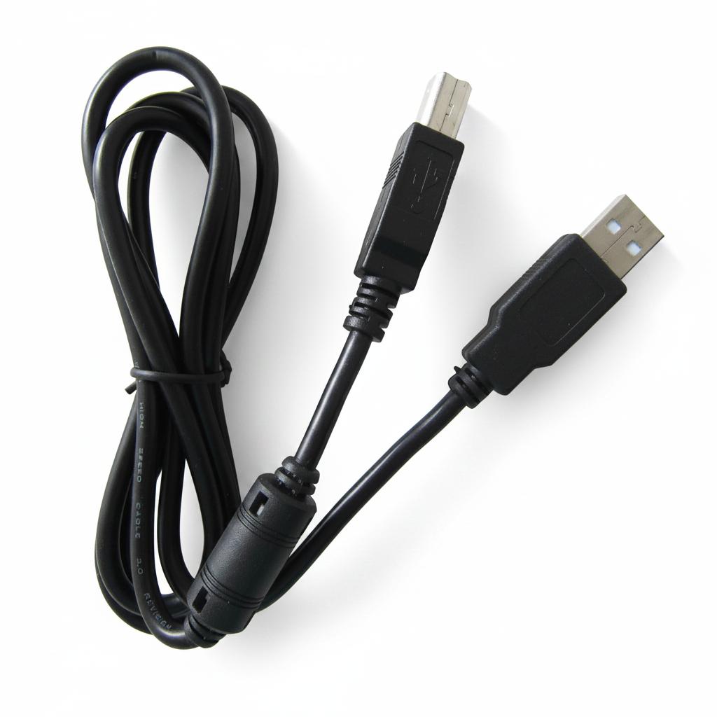 1.5M Power Data Charging Computer USB 2.0 Type-A Male to B Male Printer Cable Compatible with Printers Scanner