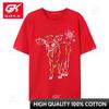 Cow Christmas TShirt Camisas Unisex Print Cotton Harajuku Shirt Camisa Short Sleeve Unisex Tshirts Autumn Top TShirt Crew Neck