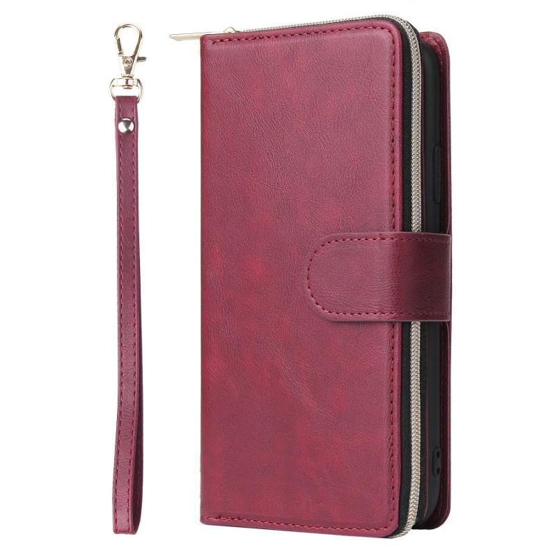 Slim PU Leather Phone Case With Card Slot Kickstand Lanyard IPhone 17E 17 Air 16 15 Pro Max Plus