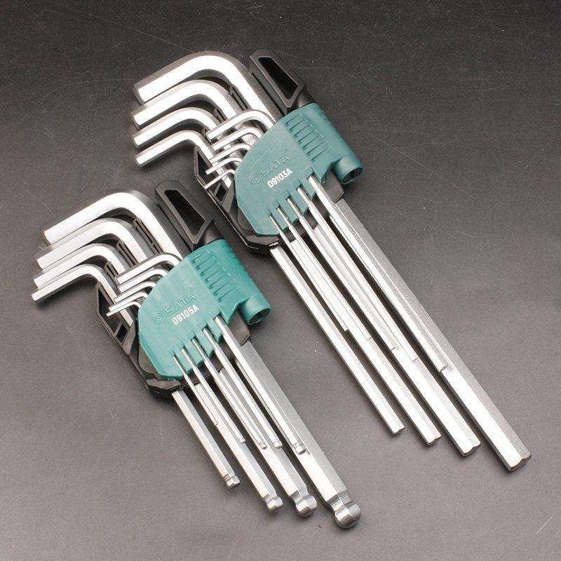 SATA Tools 9-Piece Extended Extra-Long Hex Key Wrench Set