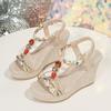 Fashion Women Sandals Fashion Style Fashionable Round Toe Open Toe Shoes Women Fashionable Wedge Sandals Platform High Heels Sandals