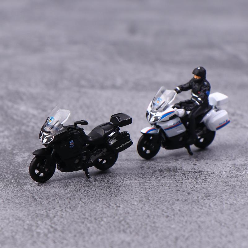 1/64 Miniaturlegierungs-Motorradmodell Öffentliche Sicherheit Spezialpolizei Möbel zur Ausstellung Kinder Geburtstagsgeschenk