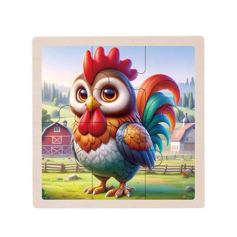 Wooden Educational Jigsaw Puzzle for Toddlers, Ages 1-5