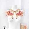 Kids Girl Goldfish Embroidered Beaded Tassels Detachable Collar Traditional Chinese Shawl Capelet Skirt Dress Decoration