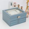 Window jewelry box Premium European princess large-capacity jewelry storage box Multi-layer jewelry box
