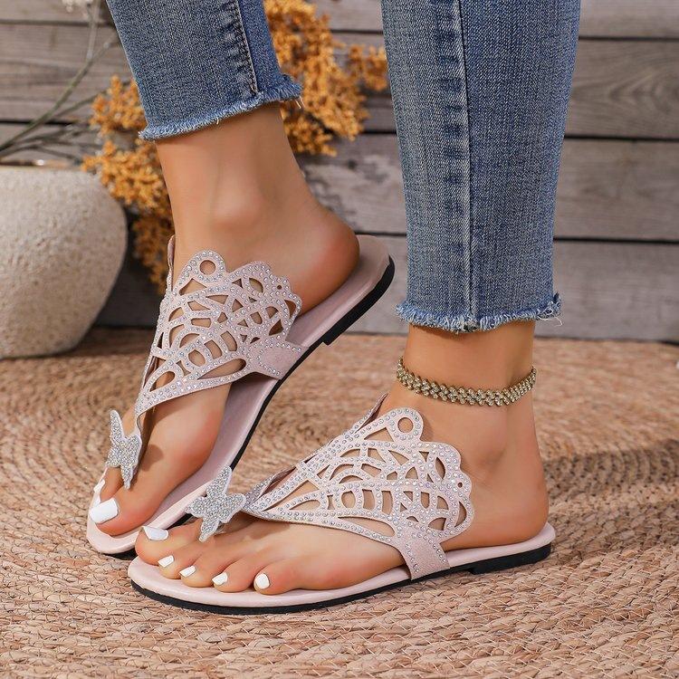 Flat-bottomed Women's Shoes, Beach Flip-flops