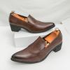 Fashion Ball Men's Leather Shoes Gentleman's Casual Minimalist Style Adult Daily Height Increasing Shoes Classic Black Brown Plus Size