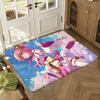 Classic Anime S-Sakura Miko Girl Floor Mat Soft Thickened Absorbent Non-Slip Bedroom Living Room Door Mat Home Flannel Rugs