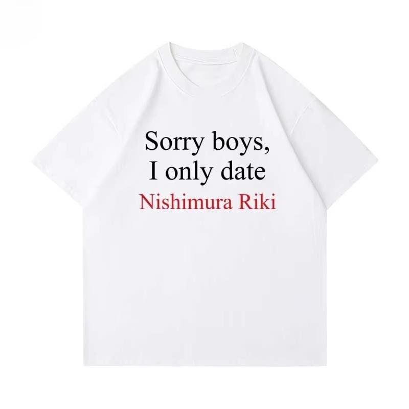 

Летняя Новинка Одежда Поддержки ENHYPEN Такие же Футболки с Принтом для Женщин Подарки для Поклонников Как у Рику Нисимуры Уличная Одежда 4XL