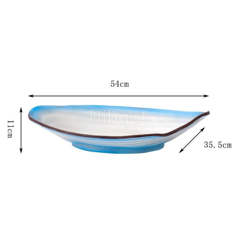 resin Shell fish sharp Sashimi dry Ice Plate Seafood sushi Platter tray Salmon Plate Dry Ice Artistic Conception Dish Tableware
