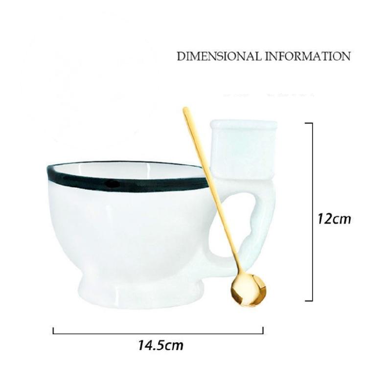 Happy Bathroom Appearance Beverage Cup 8.8Oz Durable earthenware Ideal For Birthday Pranks And celebratory Items
