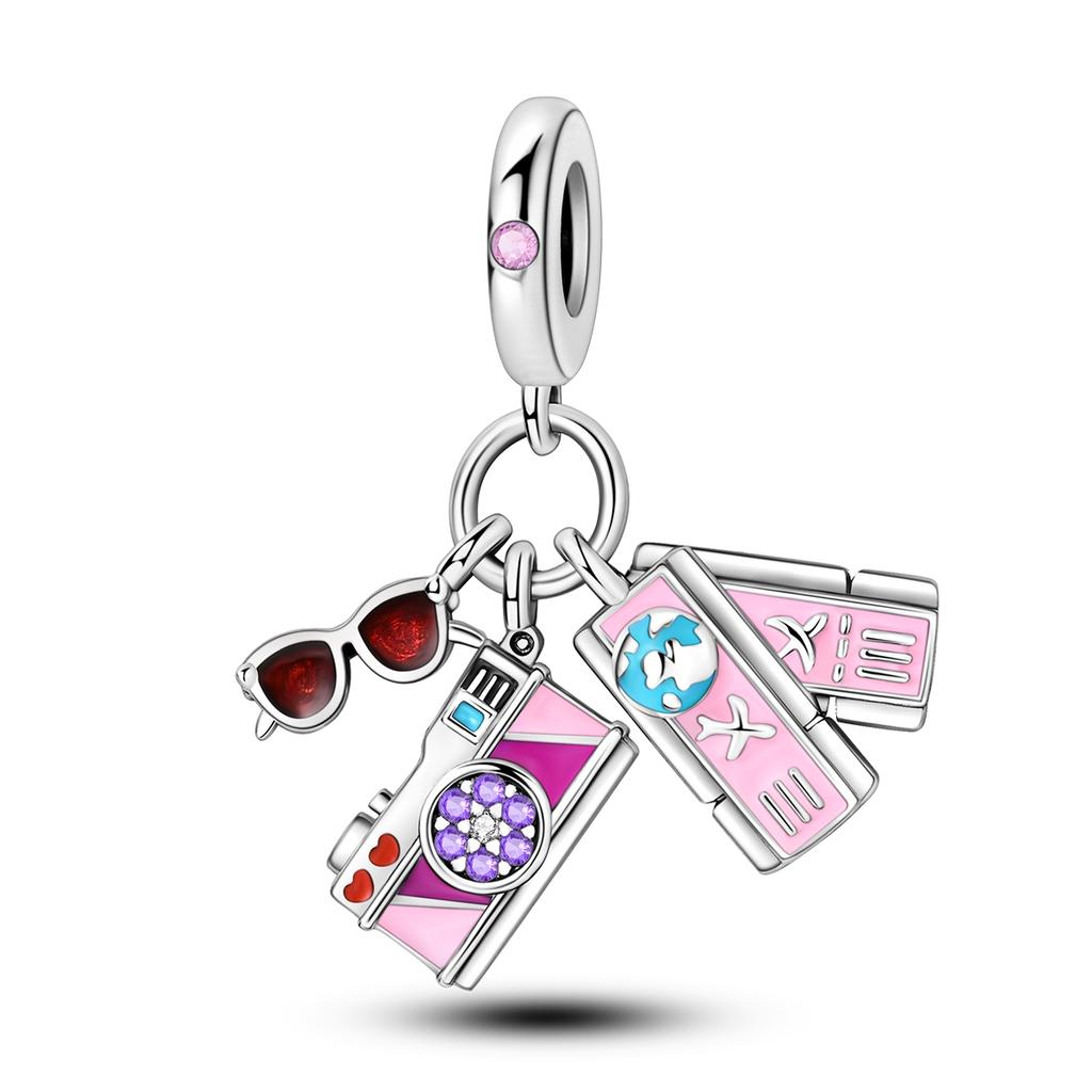 925 Silver Charms European Cup Football Jersey Sneakers Pendants Beads Fit Original Pan Bracelet DIY Fashion Jewelry