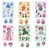 Nieuw 6 Vellen/Pak Anime Idool Meisje Puzzel Gezichtswissel Sticker Kleurrijke Zanger Elementen Handaccount Notitieboek Creatieve Collage