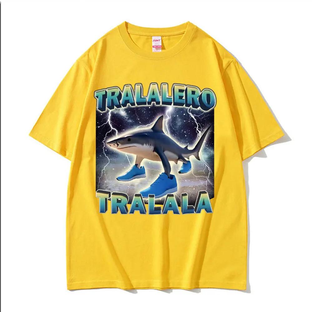 Tralalero Tralala Funny Shark Meme T-shirt Gifts Men Women's Fashion Gothic Vintage T-shirts Casual Humor T Shirt