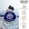 Inter Milan Football Club Logo Blanket Camping Trip Home Decor Digital Printing Outdoor Plush Blanket Bedroom