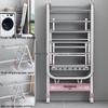 Foldable Stainless Steel Clothes Rack for Indoor/Outdoor Use