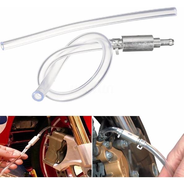 Bremsenentlüftungsschlauch - Einweg-Rückschlagventil Schlauchentlüftungswerkzeug-Kit, Bremsenentlüfter für Hydrauliksystementlüftung Auto Motorrad Kupplung (2 STÜCKE)